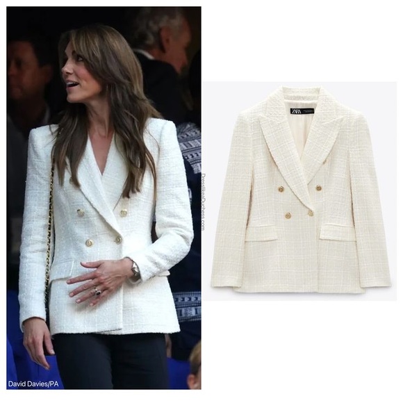 Zara cream boucle blazer - Picture 5 of 6